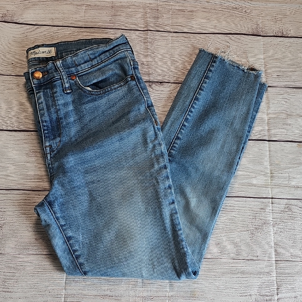 Madewell Sz 30 Blue Ankle Cropped Jeans, High Riser Skinny